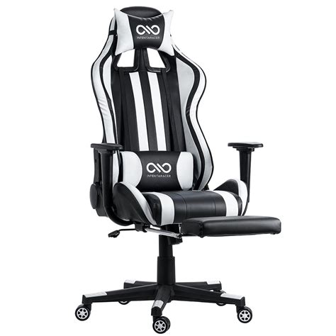 gaming chair with footrest|extra wide seat gaming chair.